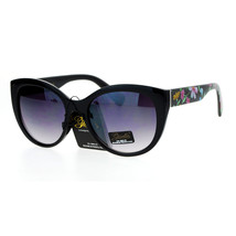 Flower Print Sunglasses Women&#39;s Round Butterfly Frame Black UV 400-
show orig... - £7.89 GBP