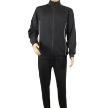 Men's Monte Carlo Turkey Jogging Suit 2pc Jump Set Stretchable 95164 Black image 3