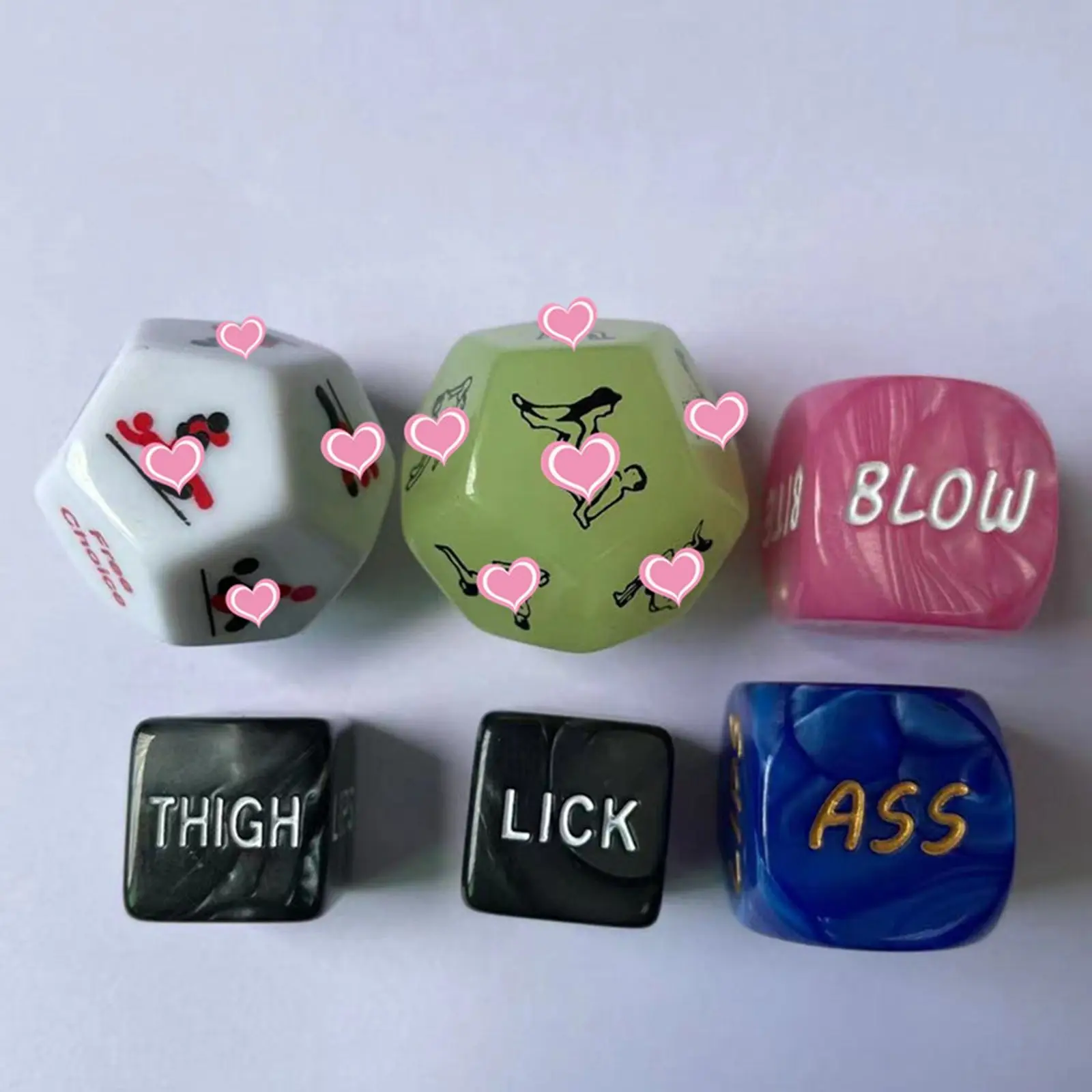 6pcs funny love dice fun adult love posture game novelty a gift honeymoon funny toy for thumb200