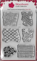 Woodware. Clear stamp set by Jane Gill. 6 pieces. Cardmaking. Stamping. Crafts - £6.92 GBP