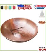 Elegant 11-Inch Hand-Hammered Copper Basin for Stunning Outdoor Water Fe... - $1,476.87 MXN