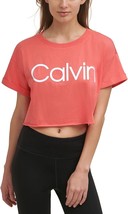 Calvin Klein Performance Women&#39;s Rolled Cuff Crop Tee L - $11.03