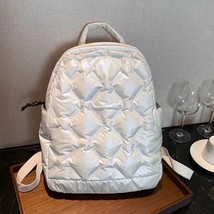 SWDF  Popular 2023  Down Cotton Women Backpack Fashion Travel  Bag Lightweight B - £138.36 GBP