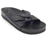 GILI Women Slip On Knotted Strap Slide Sandals Pearlia Size US 8 Black T... - $17.82