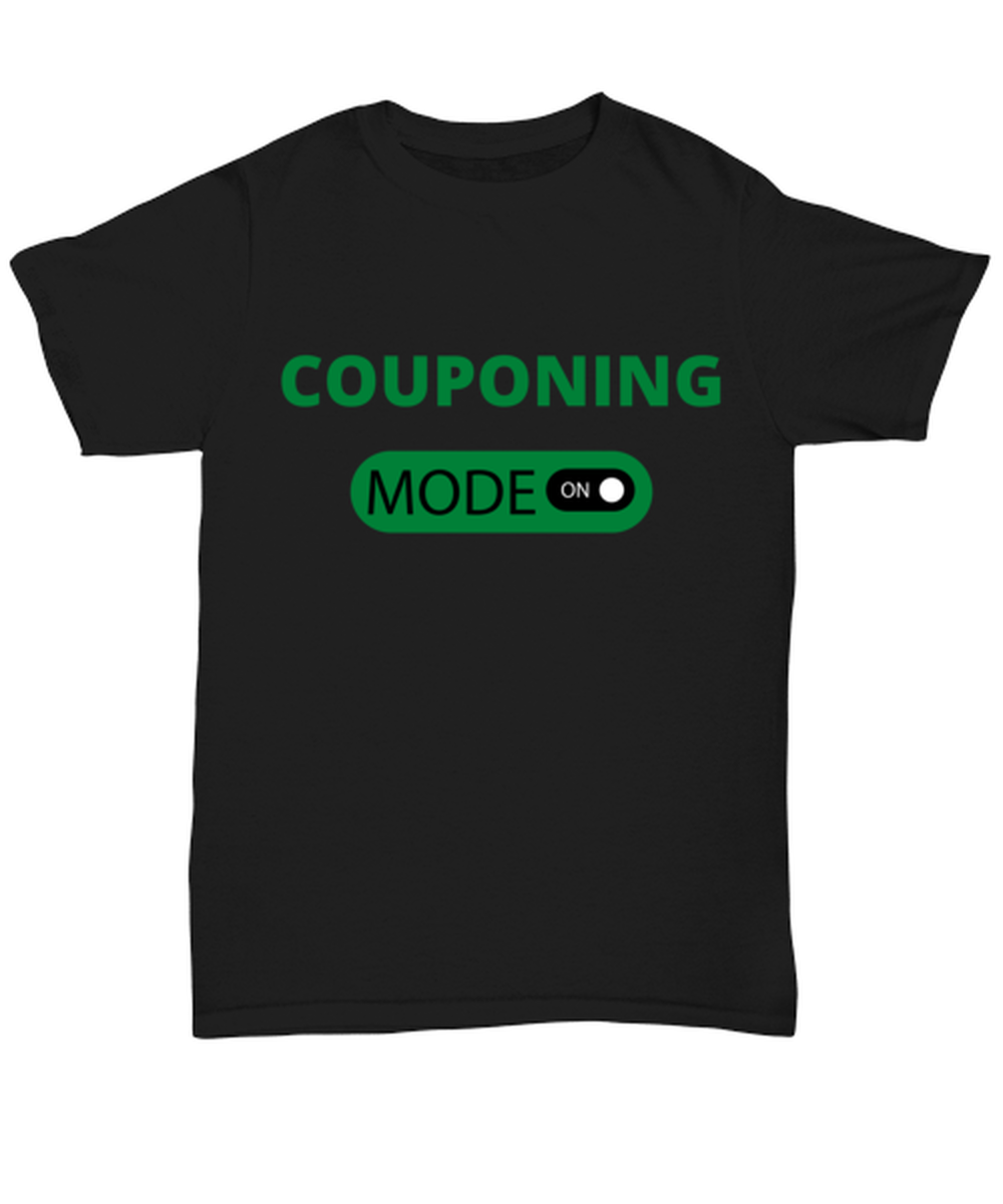 Primary image for COUPONING, black Unisex Tee. Model 6400025 