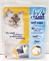 Soft Claws Nail Caps for Cats Clear - Medium 9-13 lbs. -  New - $9.49