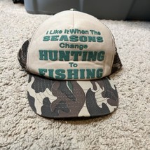 Trucker SnapBack Mesh Hat  Like It When The Seasons Change Fishing Hunti... - $15.47