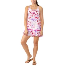 Miken Juniors Drop Waist Tie Dye Printed Pom Pom Swim Cover Up Violet Size XL  - £15.91 GBP