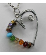 Wire Wrap Heart Necklace - $30.87 CAD