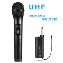 UHF Wireless Handheld Microphone System Digital Display Rechargeable Chu... - £44.06 GBP