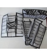 Nylon Mesh Foldable Drawer Storage Divider Organizer Black Set of 5 - €16,33 EUR