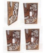 Ebros Steampunk Clockwork Gearwork Design Wall Light Switch Plate Set of 4 - $693.40 MXN