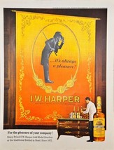 I.W HARPER Kentucky Bourbon Whiskey 1965 Vintage Print Ad - $10.36