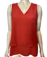 Michael Kors Orange V Neck Sleeveless Top Size M - $16.14
