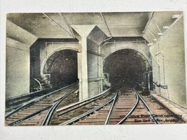 1912 New York City to New Jersey postcard Hudson River Railroad Subway tunnel - £5.79 GBP