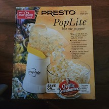 Presto PopLite Air Popper popcorn machine NEW in open box, Orville Redenbacher - £20.03 GBP