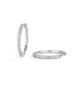 Platinum Moissanite Hoops - $90.00