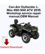 Can-Am Outlander L-Max 450-500 ATV 2015 Workshop service repair manual,O... - $27.36 CAD