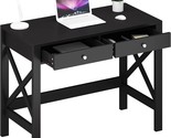 Makeup Vanity Table And Modern Black Desk With Drawers, Choochoo Home Of... - $207.96