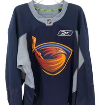 VTG Reebok Atlanta Thrashers Navy Blue Gray Size 56 Hockey Jersey w/ Fig... - £259.00 GBP