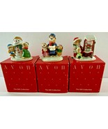 Vtg Avon Forest Friends Figurines Shopping for Treats Snowfall Carolling... - $22.76