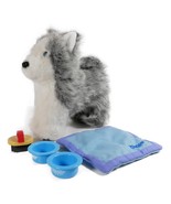2012 American Girl Pepper Husky Dog Pet Plush for 18&quot; Dolls Food Bowls B... - $368.02 MXN