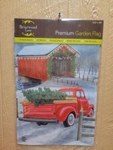 Briarwood Lane Merry Christmas Festive Covered Bridge Little Red Truck 1... - $12.59