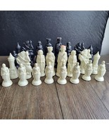 ANRI E.S Lowe Vintage Chess Pieces Set of 32 King Arthur Renaissance Med... - £23.69 GBP