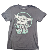 Star Wars Yoda Shirt Child Small Gray This Is The Way Vintage Look Short... - $9.78