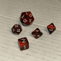 Brown Gingerbread Set Of 5 Polyhedral Dice D&amp;D Role Playing Game Part E1 - $9.75
