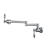 Wall Mount Pot Filler Foldable Kitchen Faucet Single Hole Sink Tap Rotat... - £93.36 GBP