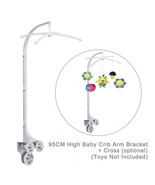 95CM (37&quot;) High Baby Crib Mobile Bed Bell Toys Holder Arm Bracket, 3 Nut... - £8.47 GBP+