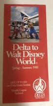 1988 Walt Disney World Delta Airlines Vintage Travel Brochure BR15 - £9.81 GBP