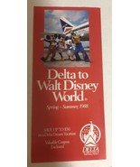 1988 Walt Disney World Delta Airlines Vintage Travel Brochure BR15 - £9.59 GBP