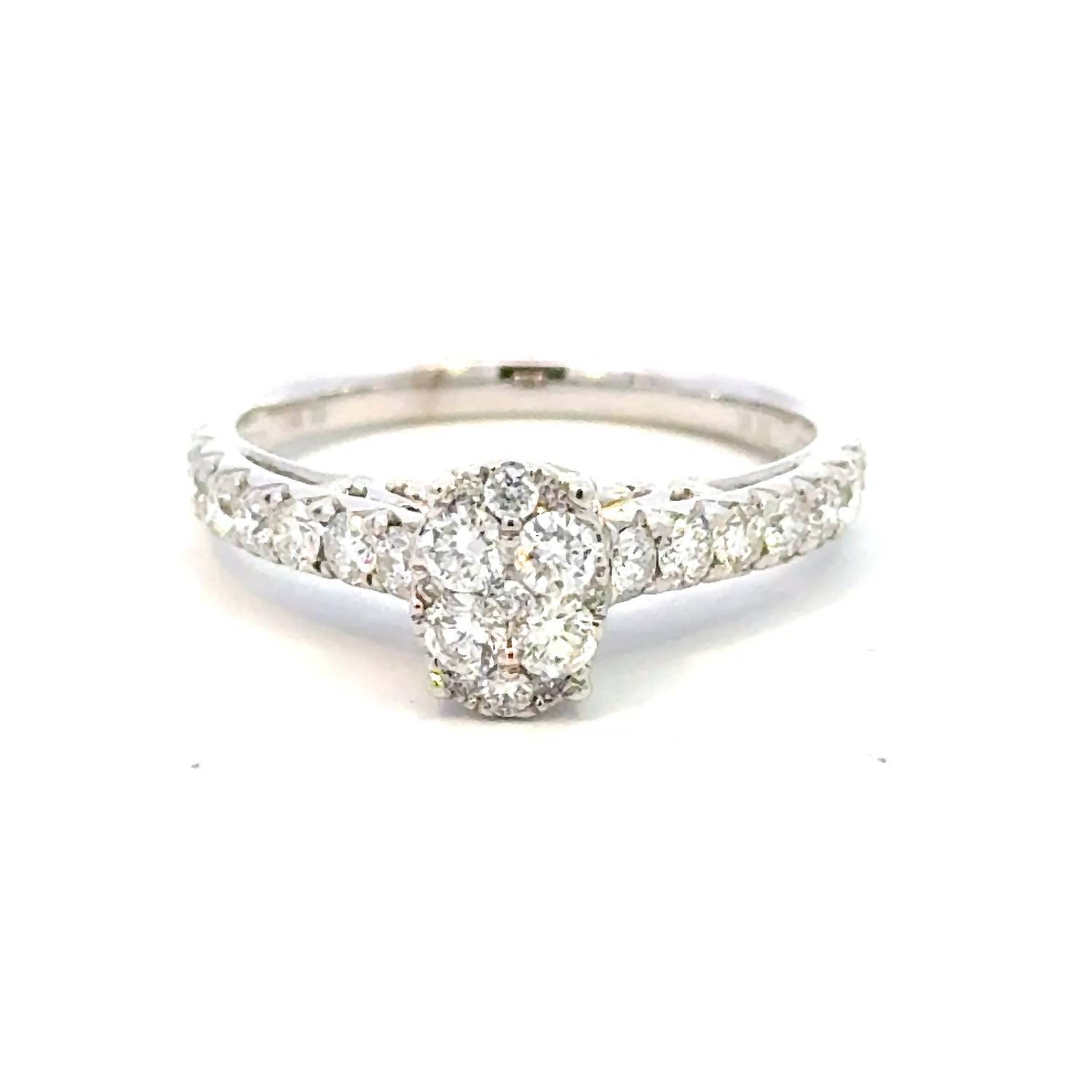 Aamiaa 0.82 Carat Natural Diamond Cluster Engagement Ring Size 6.5 - $1,634.49