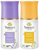 Yardley London Roll On (English Lavender + english Blossom) - 50ml (Pack of 2) - £23.45 GBP