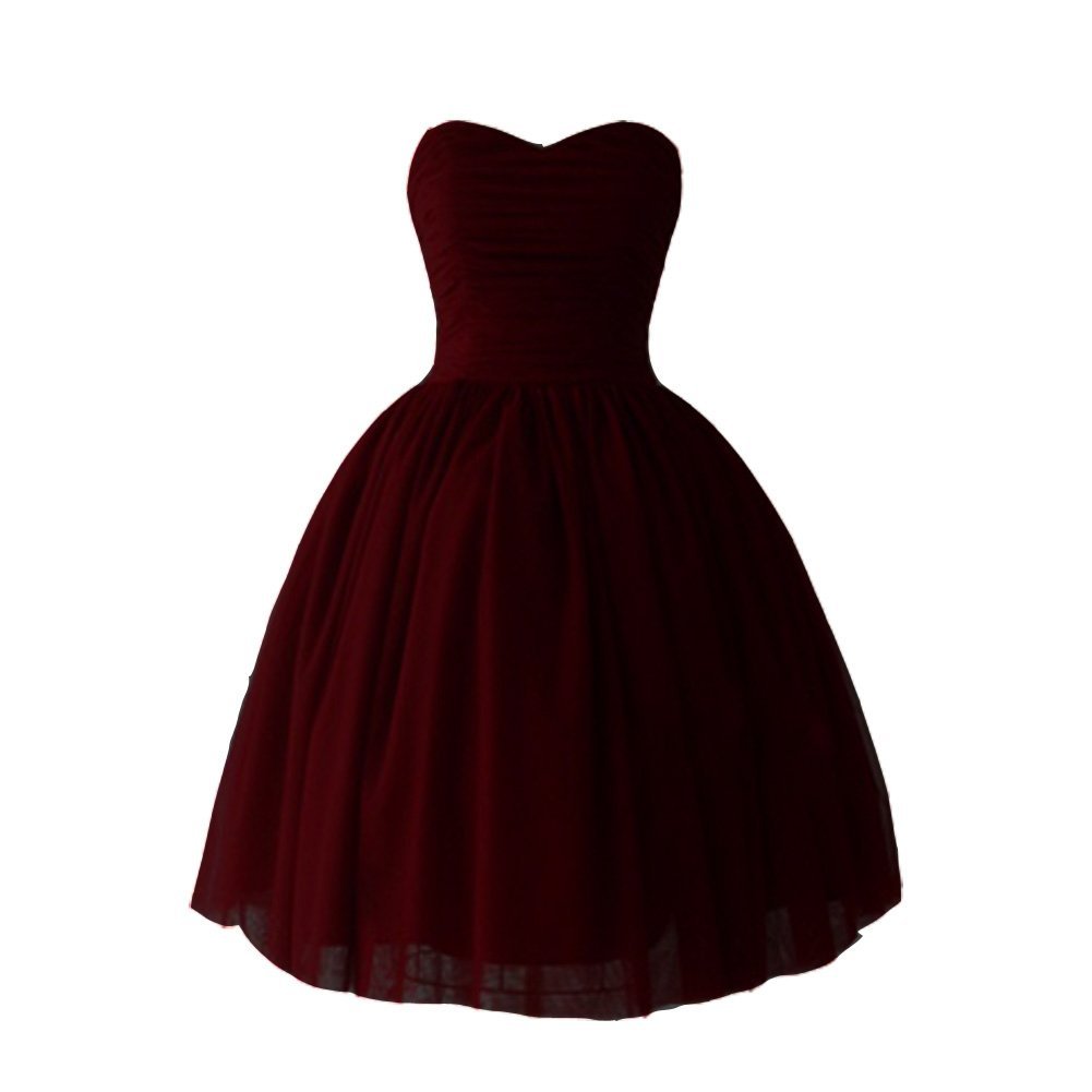 Kivary Tulle Sweetheart Ball Gown Corset Short Bow Prom Homecoming Cocktail Dres