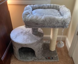 Cat Tree Small Cat Tower with Sisal-Covered Scratching 19.3&quot;L x 12.6&quot;W x... - $38.46