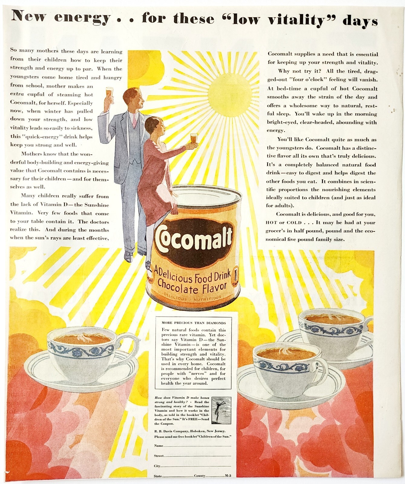 1930 R.B. Davis Cocomalt Advertisement Chocolate Food Drink Vintage DWJJ19 Item image 2