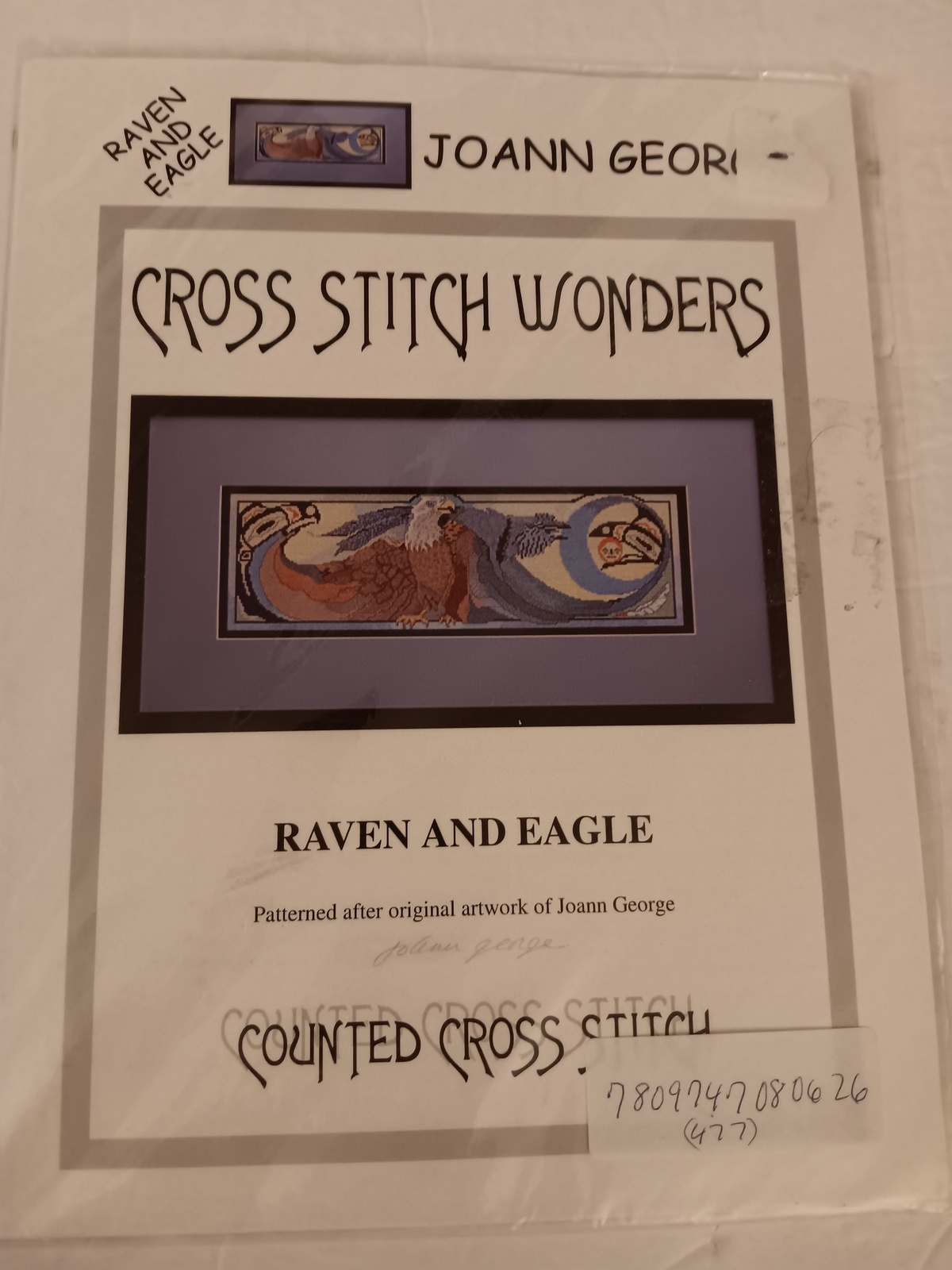 Cross Stitch Wonders Raven And Eagle Pattern by Joann George Pattern Booklet  - $19.99