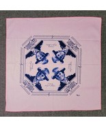 Vintage 1991 Mel Tillis Bandana Handkerchief Scarf Light Pink Country Mu... - £11.12 GBP