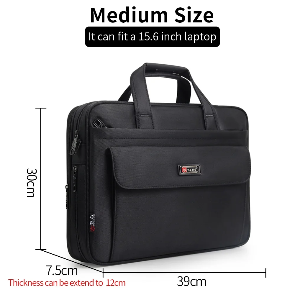  men s briefcase canvas waterproof large capacity 15 6 inches 17 inches laptop bag work thumb200