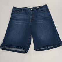 Vintage X America RN#89828 Women&#39;s Blue Bermuda Denim shorts Size 16/33 ... - $19.79