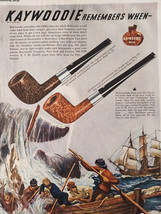 1949 Original Esquire Art Ads KAYWOODIE Pipes Old Forester Whiskey - £9.32 GBP