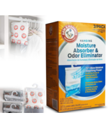 (3-Pack) 16 Oz Moisture Absorber Odor Eliminator Hanging Bags Long Lasti... - $322.54 MXN