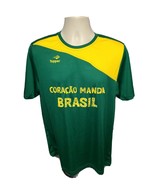 Camisa Topper Coracao Manda Brasil Adult Medium Green Soccer Jersey - $565.28 MXN