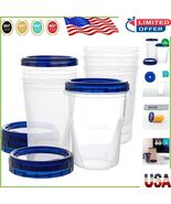 Stackable Blue Top Freezer Deli Containers - 32 oz, 6 Pack for Freshness - $50.34 CAD