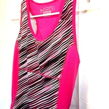 Tek Gear Women&#39;s Tank Top Shirt Multicolor Stripe Scoop Neck Stretch M - $7.91