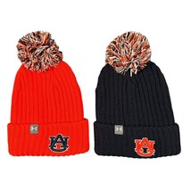 Auburn Tigers Unisex OSFA Under Armour Lot of 2 Pom Beanie Hats Pull On - £23.33 GBP