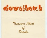 Down The Hatch Treasure Chest of Drinks Menu Touch of the Islands  - $17.80